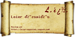 Leier Ézsaiás névjegykártya